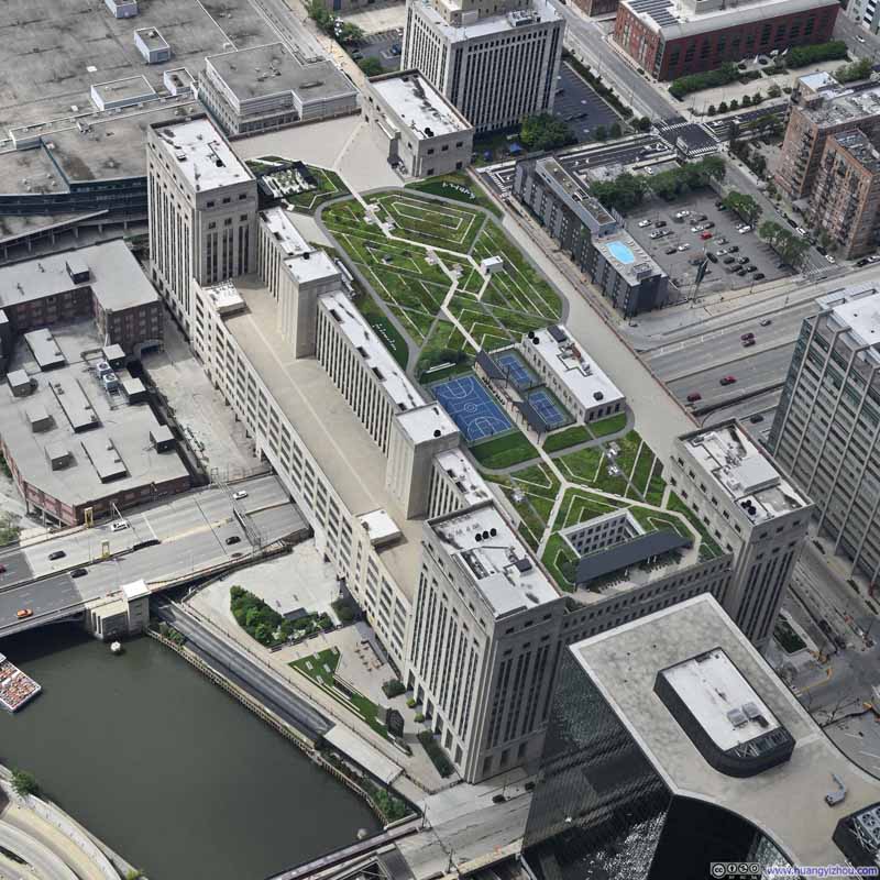 Rooftop Garden of Old Chicago Post Office Building