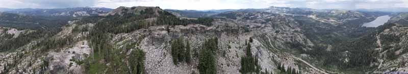 Overlooking Mountains around Donner Peak