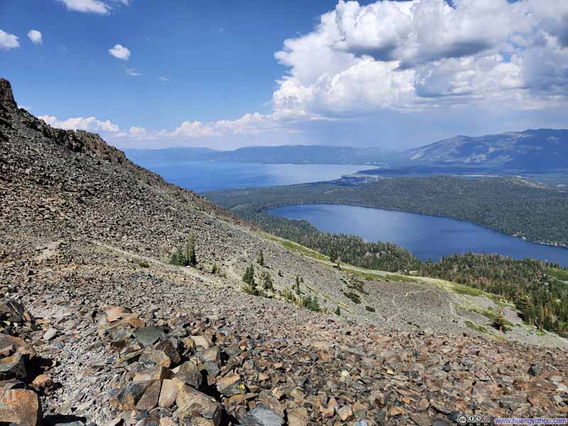 Fallen Leaf Lake, Lake Tahoe and Carson Range Mountains