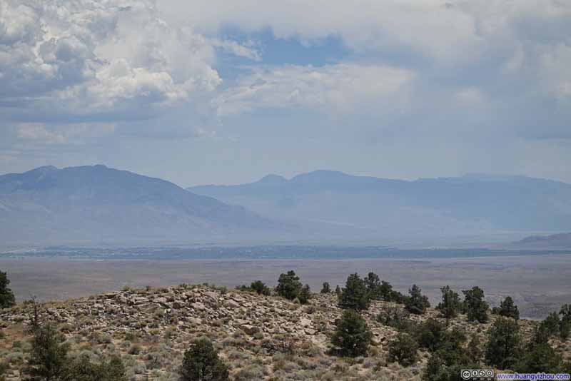 Town of Bishop before Distant Inyo Mountains