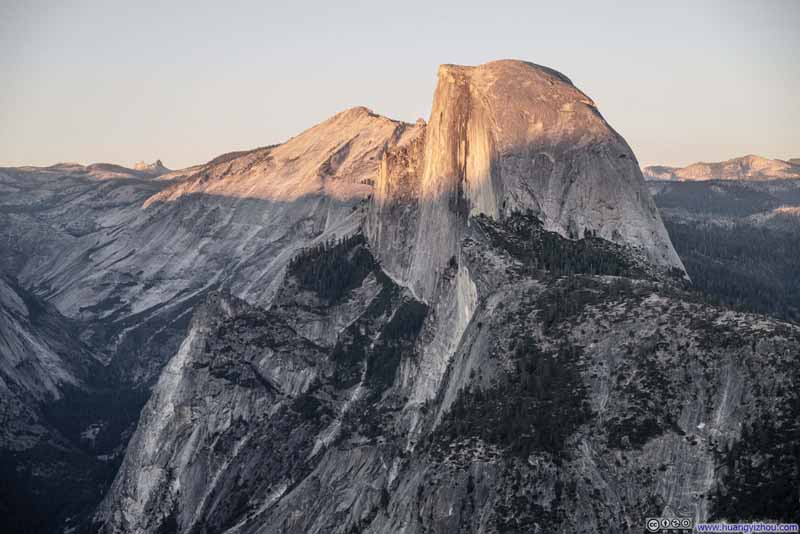 Half Dome Reflecting Setting Sun