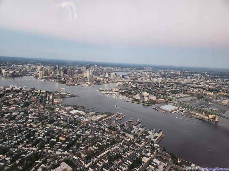 Overlooking Boston Harbor during Takeoff