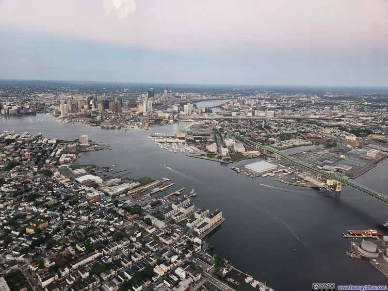 Overlooking Boston Harbor during Takeoff