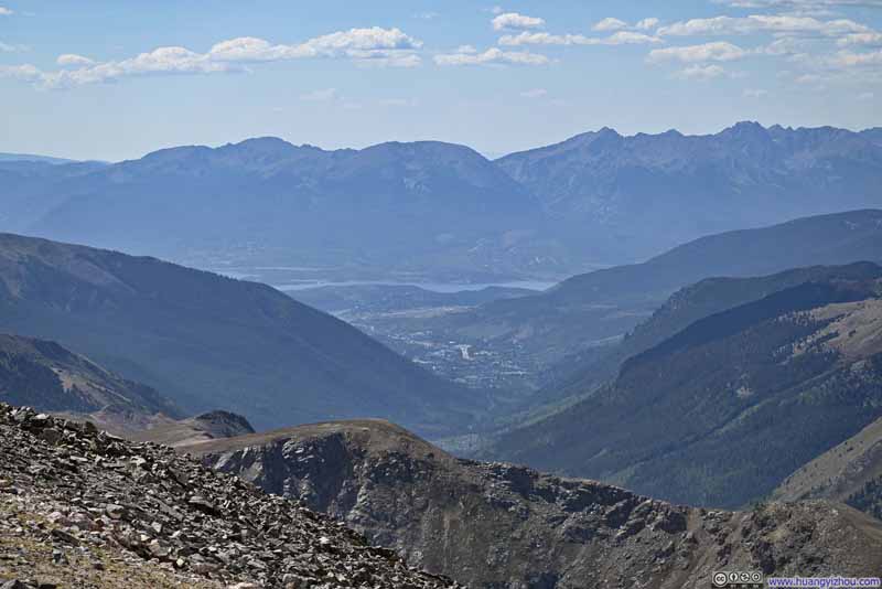 Town of Keystone before Dillon Reservoir and Mountains