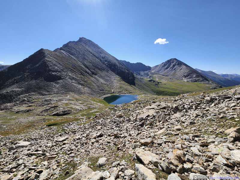 Alpine Lake among Mountains