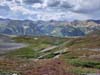 Trail through Meadows against Mountainous Background