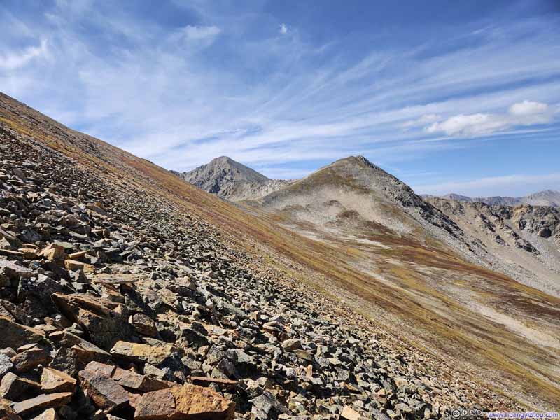 Sidehilling towards Browns Peak