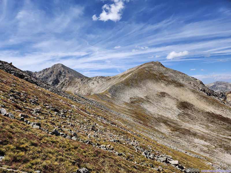 Sidehilling towards Browns Peak