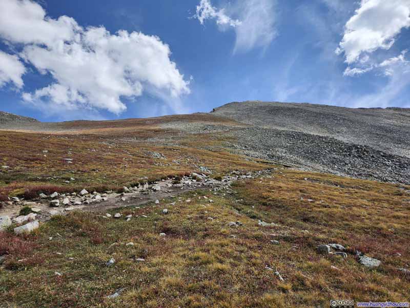 Looking up to Huron Peak