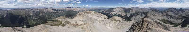 Overlooking Mountains around Huron Peak