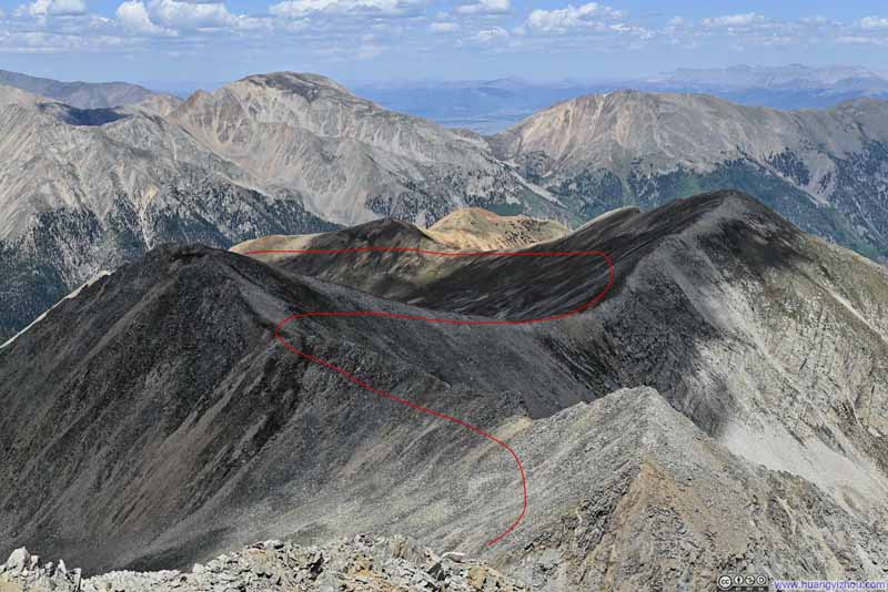 Looking back at Browns Peak