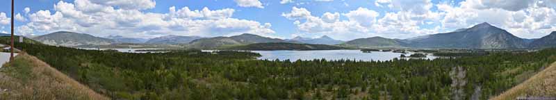 View of Dillon Reservoir and Surrounding Mountains