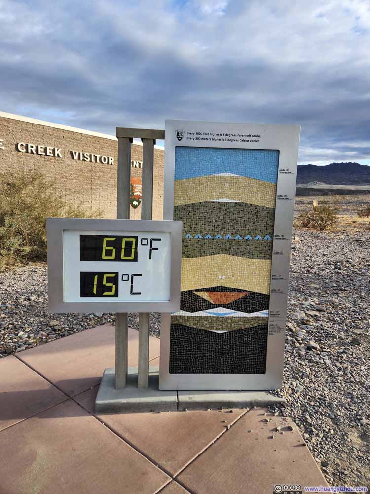 Temperature Display at Death Valley Visitor Center