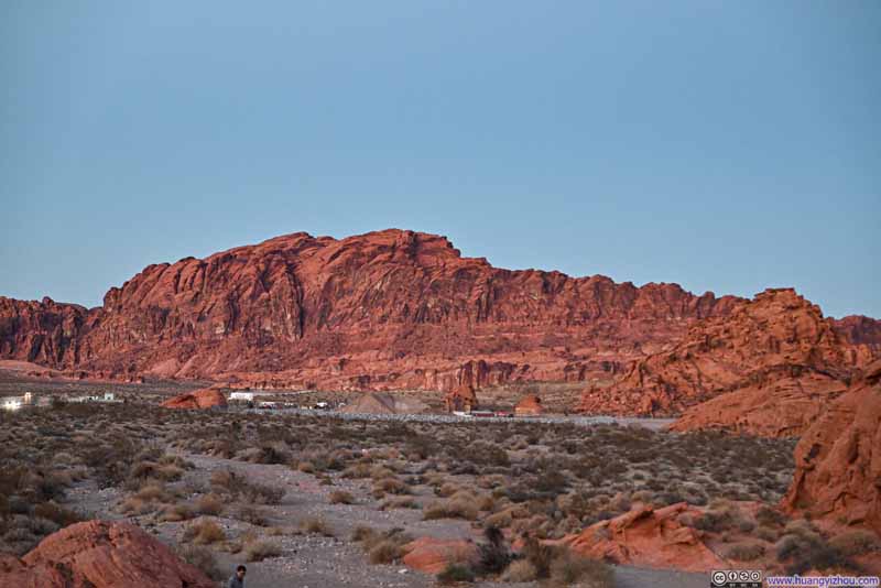 Distant Ridge of Red Rocks