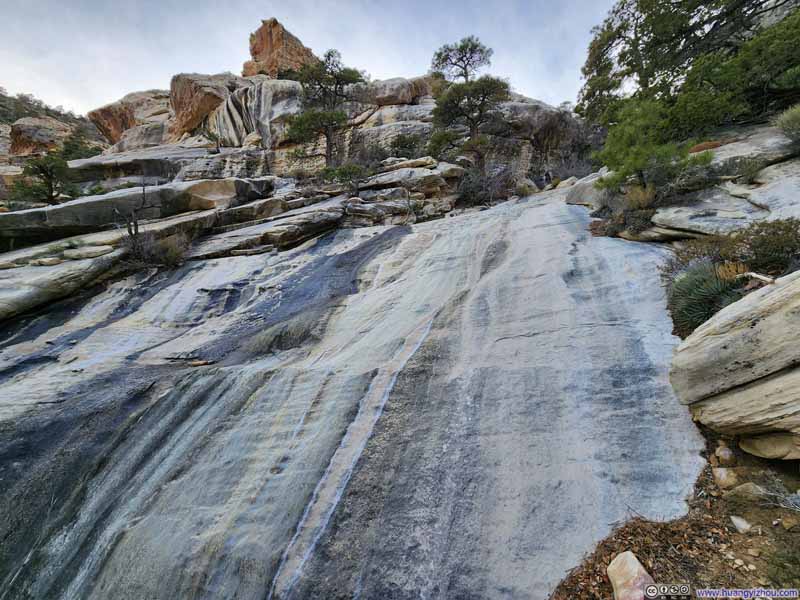 Trail on Rock Surface