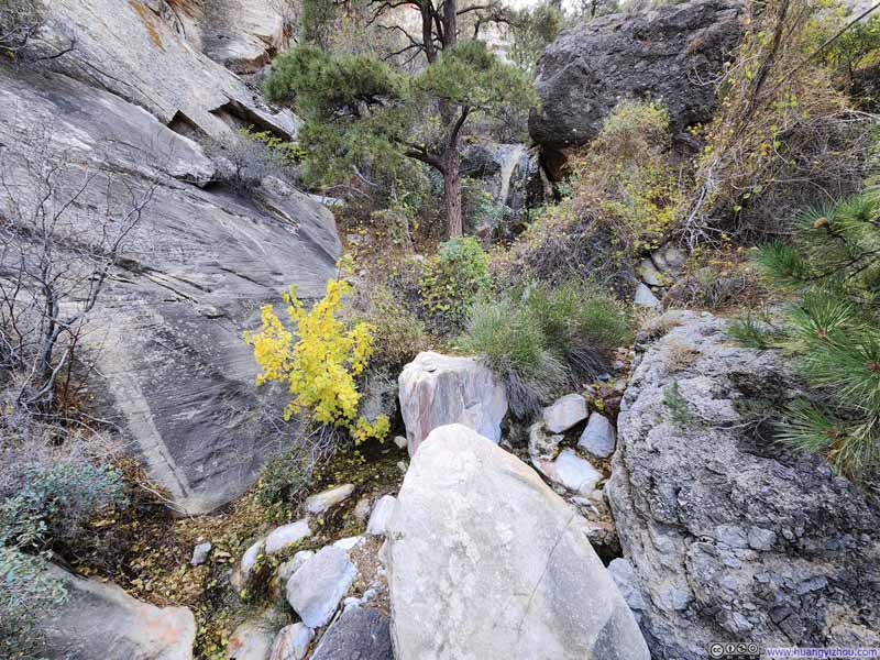 Faint Trail on Rocks