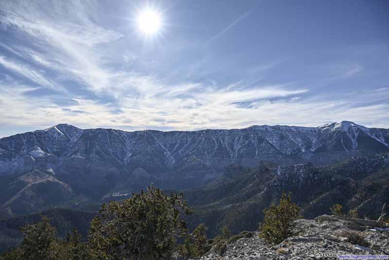 Mountains across Kyle Canyon