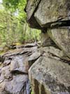 Trail under Outcropping Rocks