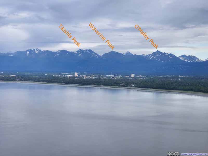 Anchorage against Backdrop of Chugach Mountains