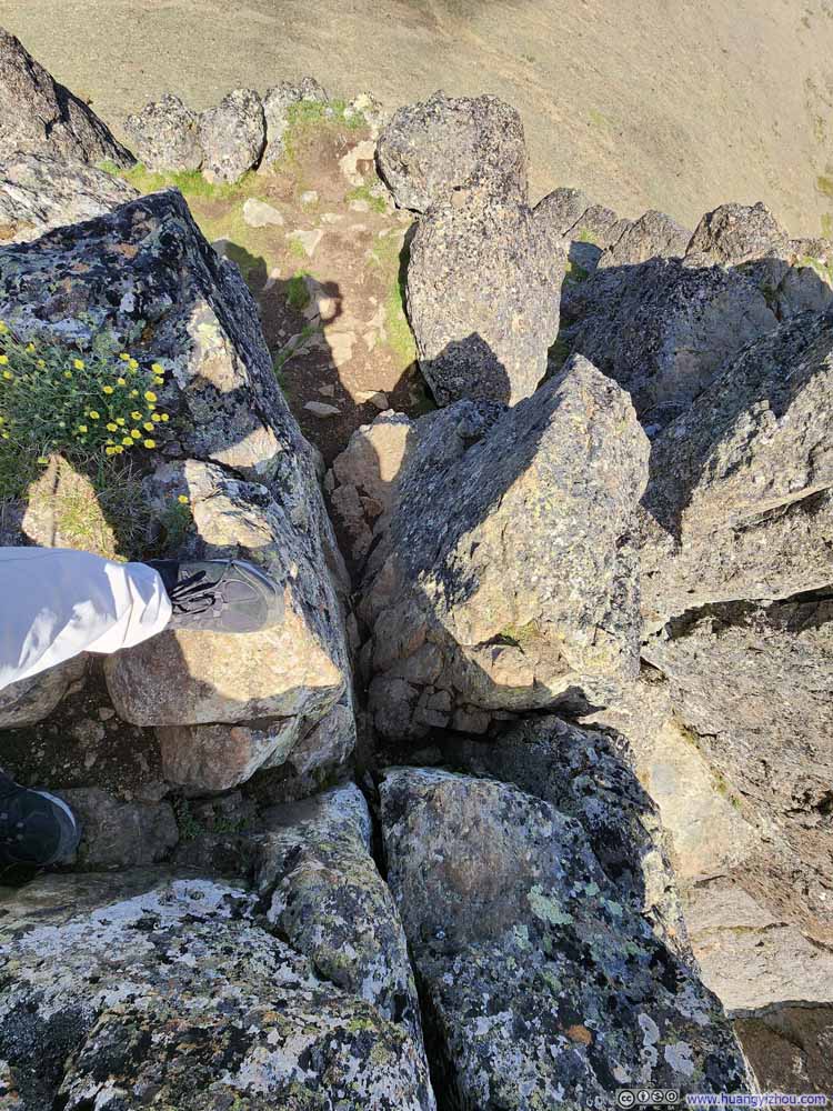 Looking down on Steep Path to McHugh Peak