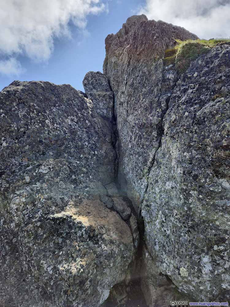 Looking up to Steep Path to McHugh Peak