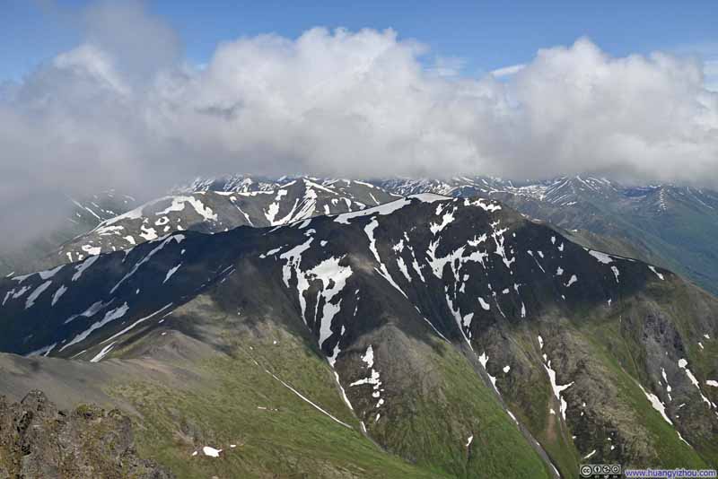 Pepper Peak against Snowy Mountains