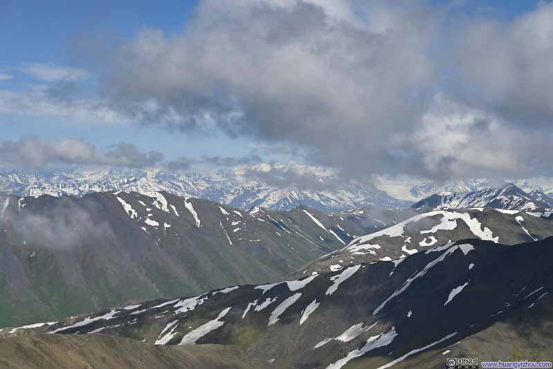 Distant Snowy Mountains