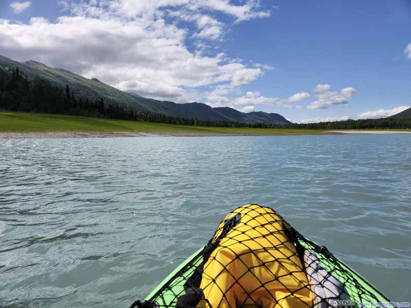 Kayaking on Eklutna Lake