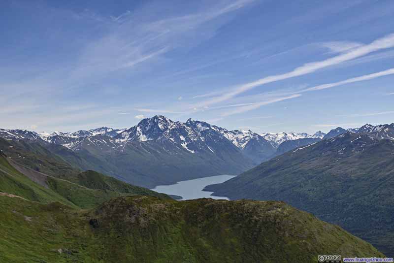 Snowy Mountains around Eklutna Lake