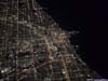 Flying over Chicago at Night