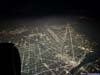 Flying over Detroit at Night