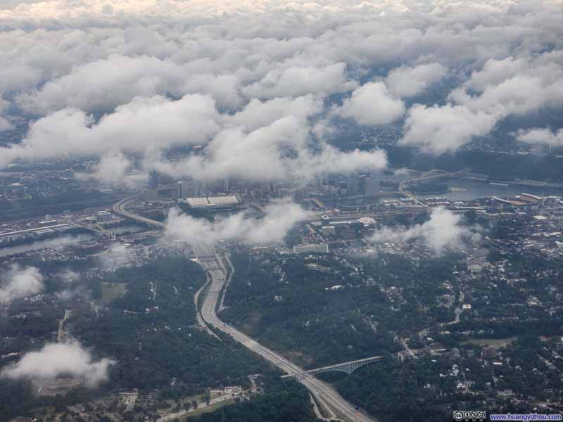 Downtown Pittsburgh under Clouds