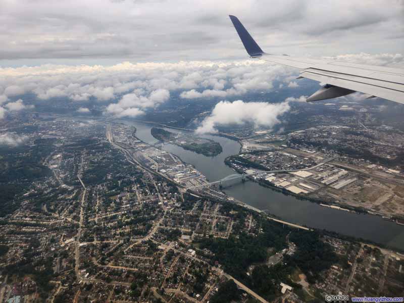 Flying over Ohio River