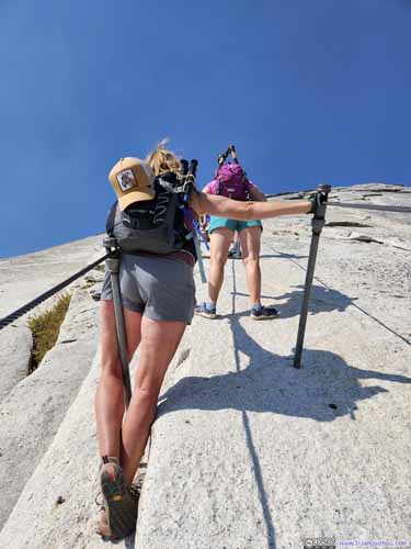 Looking up Cables to Half Dome