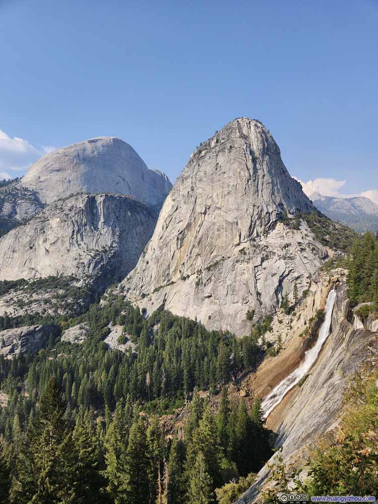 Half Dome, Mt Broderick, Liberty Cap and Nevada Falls