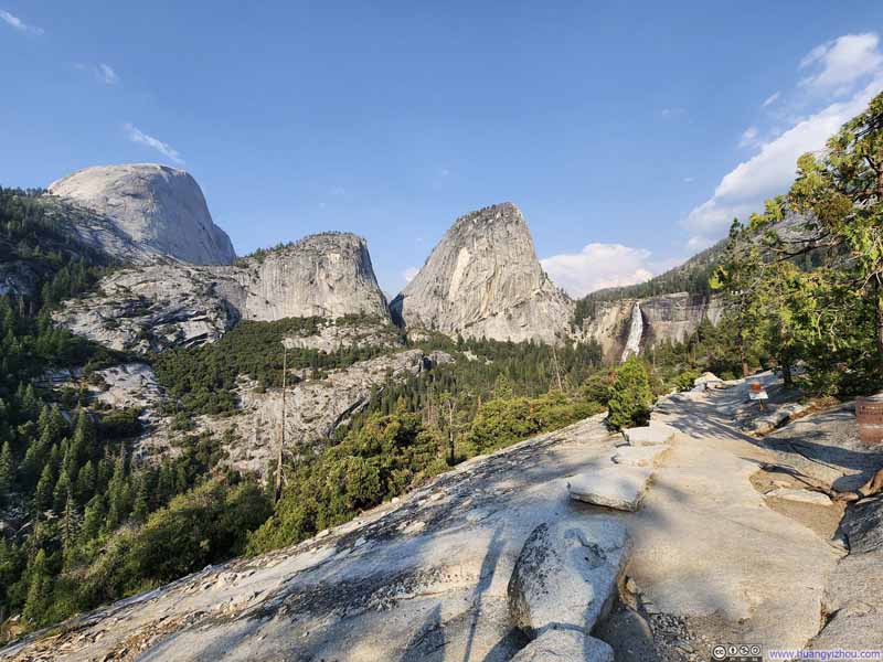 Half Dome, Mt Broderick, Liberty Cap and Nevada Falls