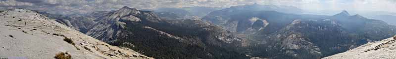 View from Half Dome towards the Southeast
