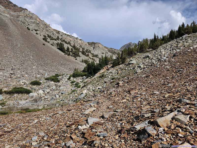 Faint Trail on Rocks