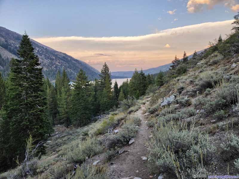 Trail against Glowing Horizon