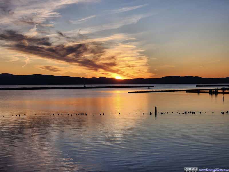 Sunset across Lake Champlain