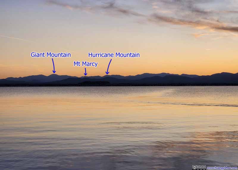 Mountains across Lake Champlain