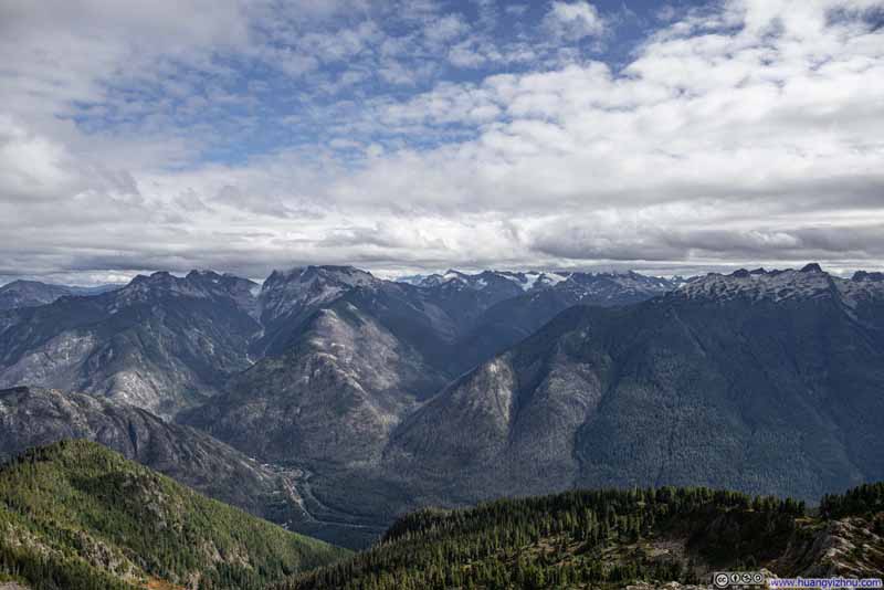 Mountains and Glaciers across Skagit River