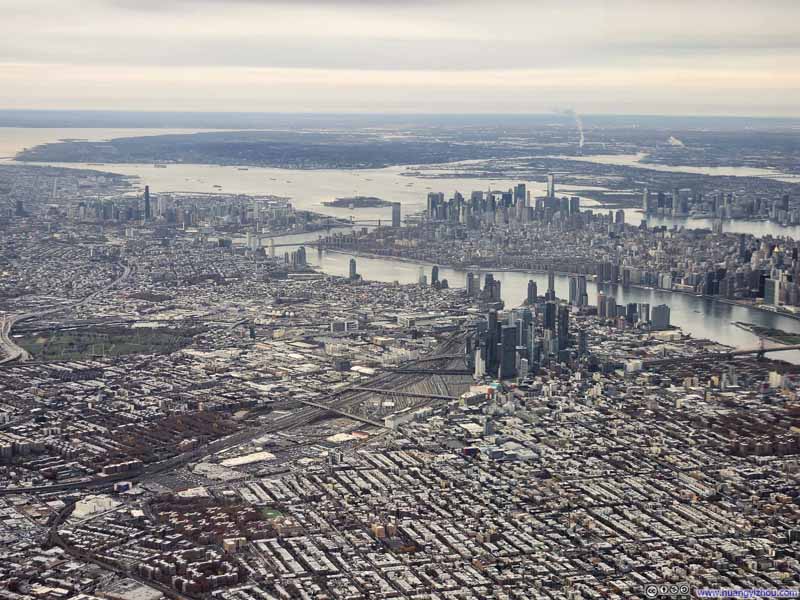 Long Island City and Distant Manhattan Skyline