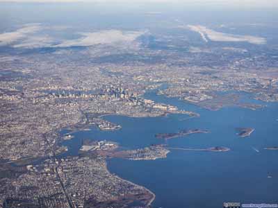 Overlooking Distant Downtown Boston