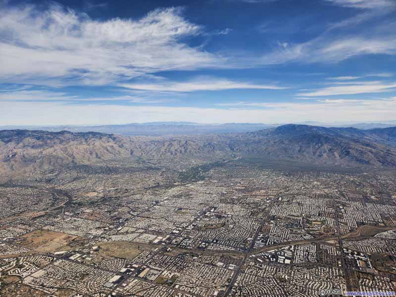 Flying over Tucson