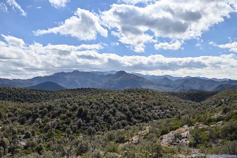 Chiricahua Mountains to the South