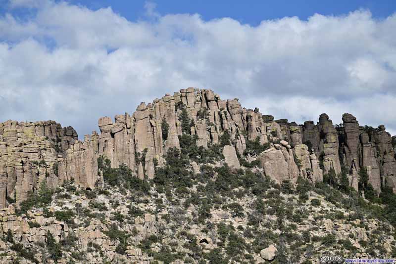 Hoodoos across Rhyolite Canyon