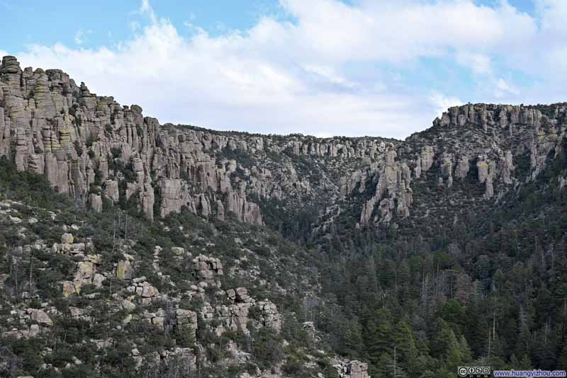 Hoodoos around Upper Rhyolite Canyon