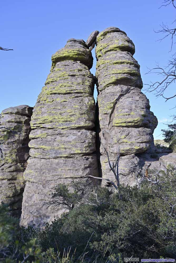 Rock Balanced between Hoodoos