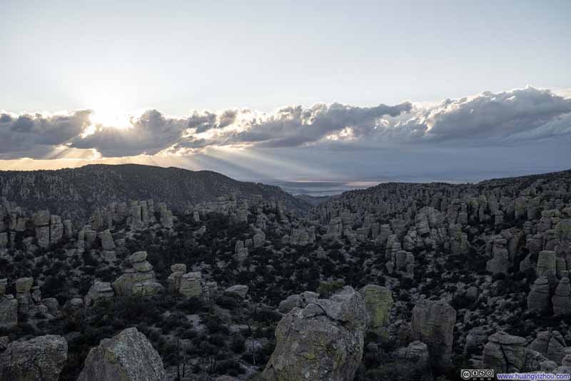 Hoodoos from Massai Point against Setting Sun